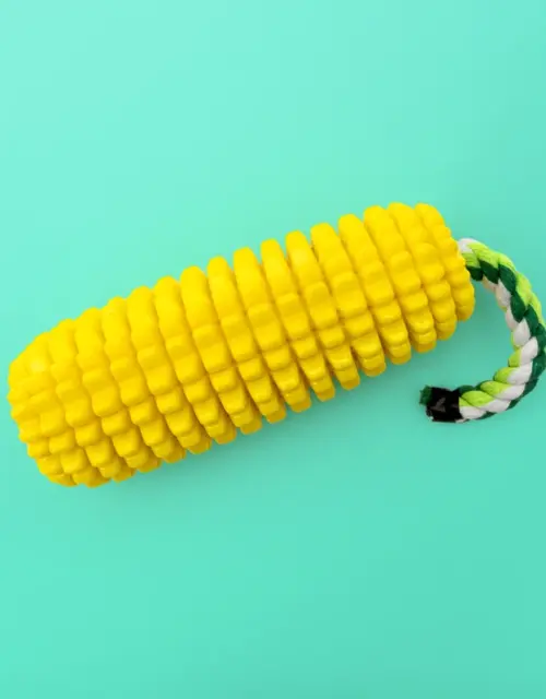 Dog Dental Chew Toy | Corn Dog Toy | Dog Toothbrush Toy | Dental Health Toy | Durable Dog Chew | Dental Care for Dogs | Puppy Chew
