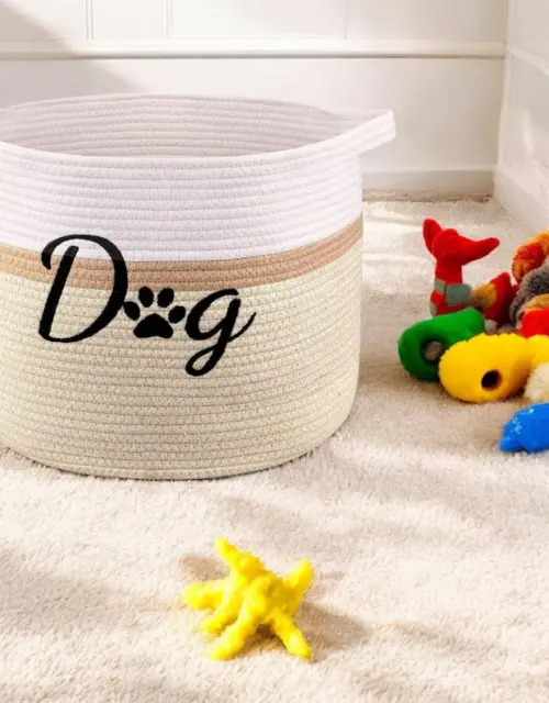 Toy Basket, Animal Lover Gift, Puppy Toy Basket, Dog Owner Gift, Toy Storage, Pet storage, Pet Storage Bin, Dog Storage Box, Cat Toy Bin
